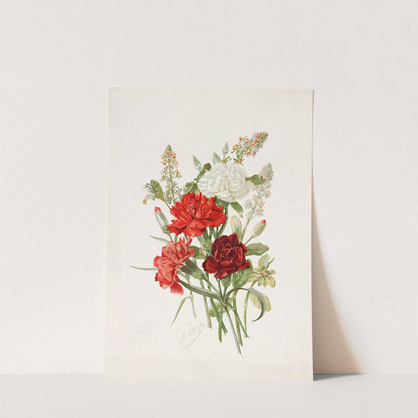 Carnations and Mignonette (1885) by Alois Lunzer