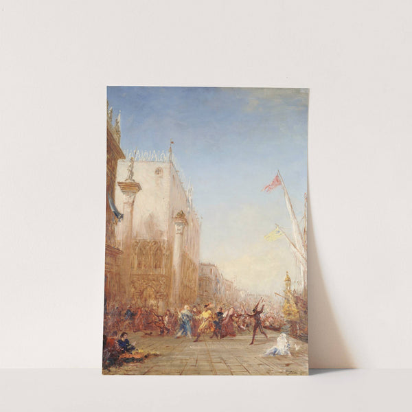 Carnaval à Venise, quai des Esclavons by Félix Ziem