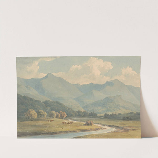 Carnedd Llewelyn and Carnedd David, Carnarvonshire, Seen Across the River Ogwen by John Warwick Smith