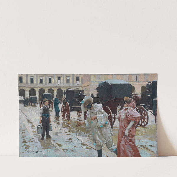 Carnival, Piazza della Scala, Milan by Arnaldo Ferraguti