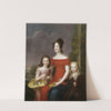Caroline Friederike Mathilde von Württemberg mit ihren zwei Kindern by Carl Rothe
