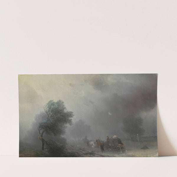 Carriage in a Storm by Ivan Konstantinovich Aivazovsky
