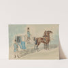 Carriage With Driver And Groom - Spring by Constantin Guys