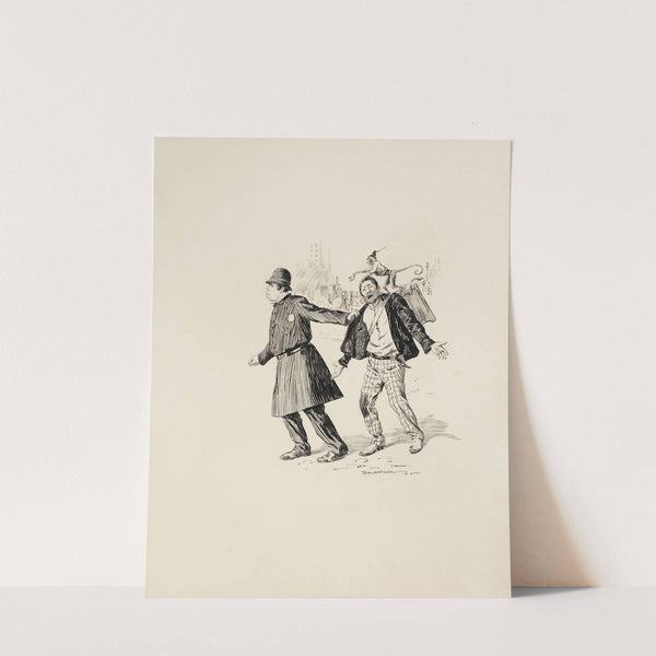 Carried away with his music or The man with a pull (1895) by William Henry Walker