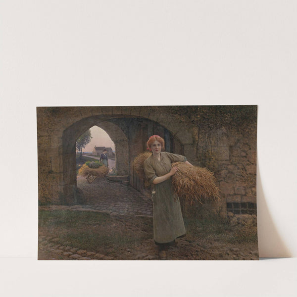 Carrying the sheaves (1920) by Camille Félix Bellanger