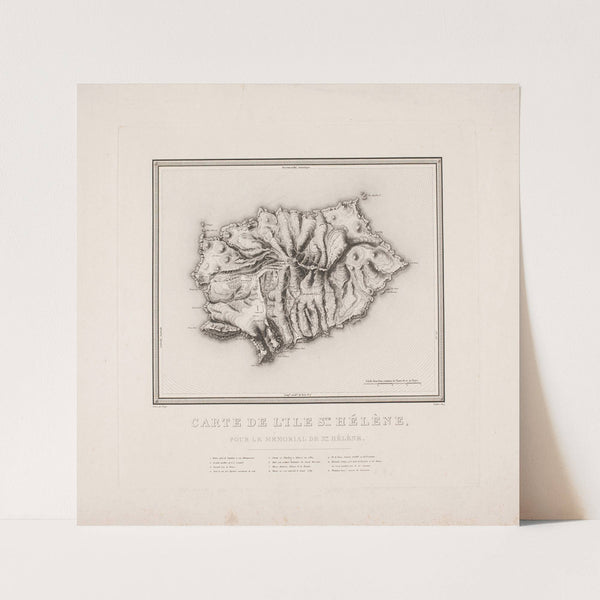 Carte de L’ïle Sainte-Hélène (1824) by Oluf Olufsen Bagge