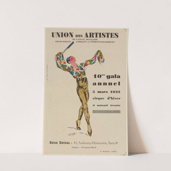 Carte postale de l’Union des artistes de langue française dramatiques lyriques et cinématographiques (1932) by A. Gir