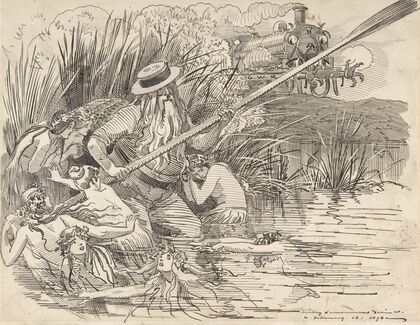 Cartoon for Punch (The Great Western Railway), Feb. 18, 1898
