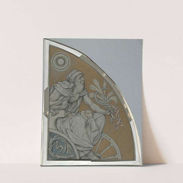 Cartoon for Saturn (1893) by Elihu Vedder