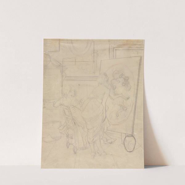 Cartoon for The Opinion of the Model (c. 1840s-1883) by Charles Bargue