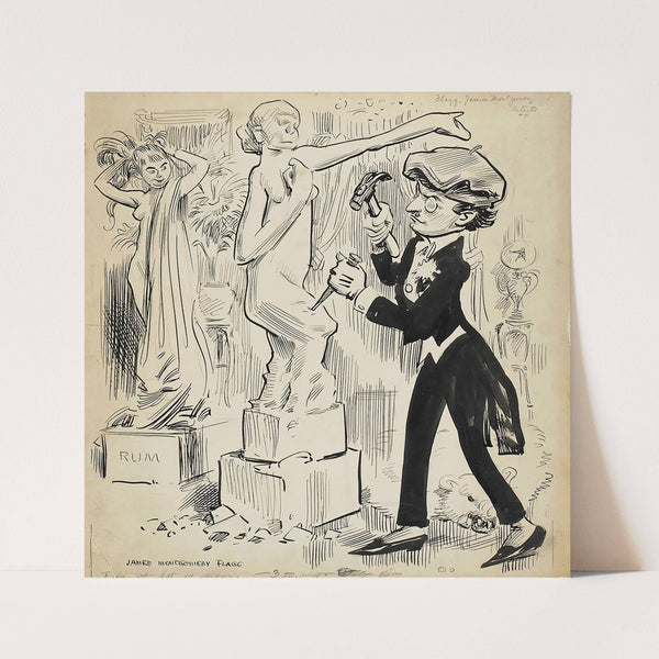 Cartoon illustration by James Montgomery Flagg