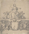 Cartouche with a Crown, the Virgin and the Holy Ghost, and Four Putti