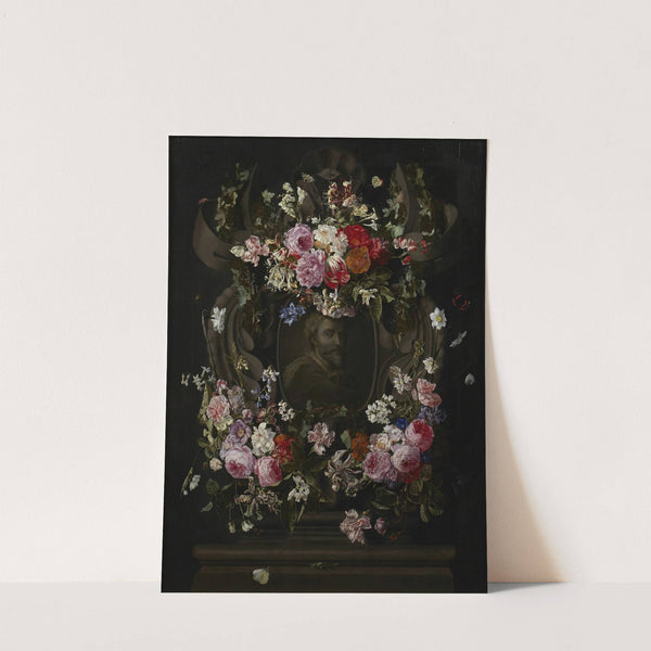 Cartouche with Flowers by Carstian Luyckx