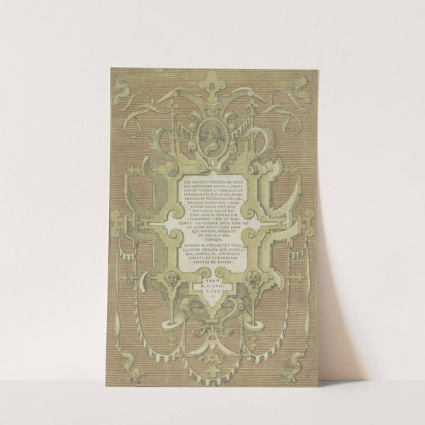 Cartouche with the portrait of Hubert Goltzius (1557-1559) by Hubert Goltzius