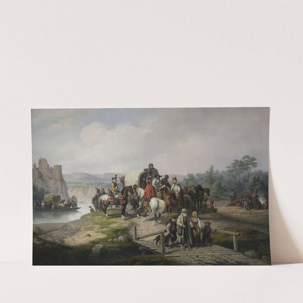 Carts at the riverside by January Suchodolski