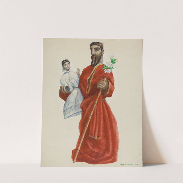 Carved and Painted Santo - San Jose by Majel G. Claflin