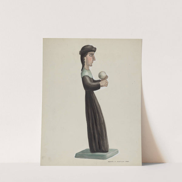 Carved and Painted Santo - Santa Rita by Majel G. Claflin