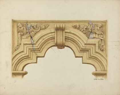 Carved Stone Arch Over Doorway