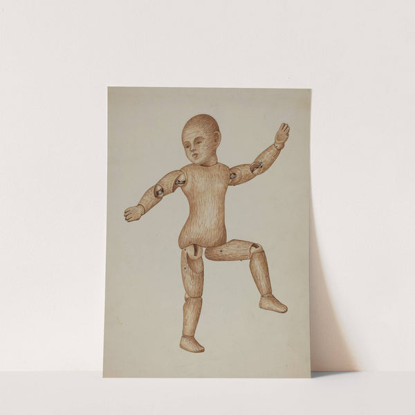 Carved Wood Doll by Edith Towner