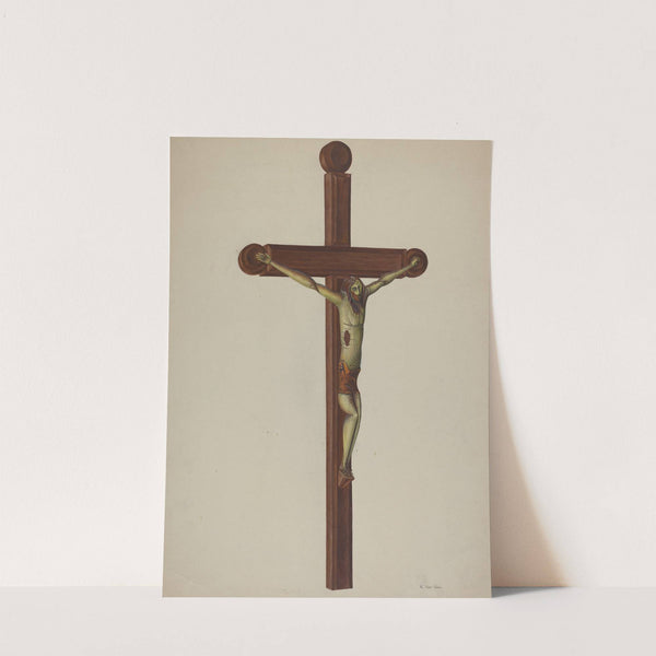 Carved Wooden Crucifix by Vera Van Voris