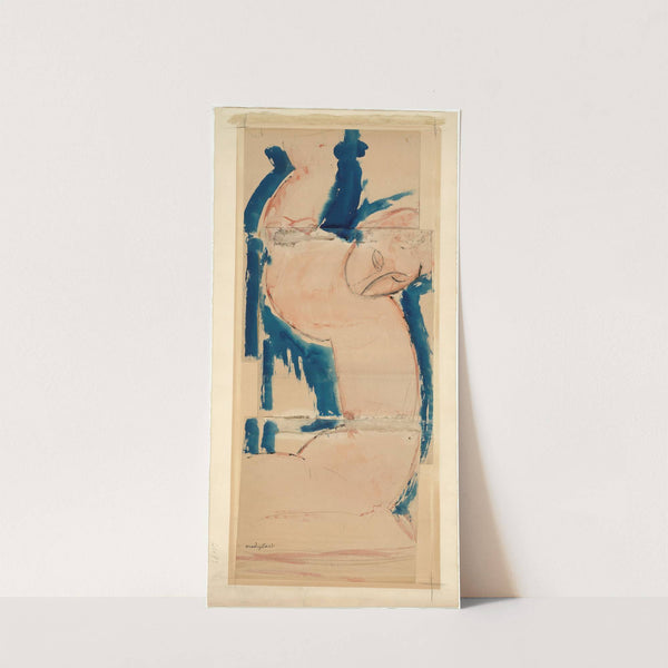 Caryatid; Rose and Blue (1912–14) by Amedeo Modigliani