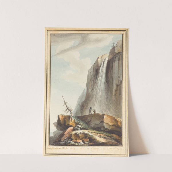 Cascade dessus Wasserberg (Waterfall above Wasserberg) (1915-1945) by Caspar Wolf