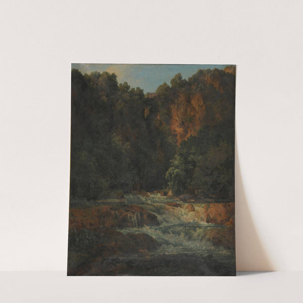 Cascade et rochers by Jacques-Raymond Brascassat