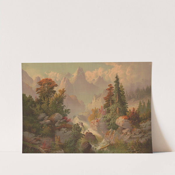 Cascade in the Rocky Mountains (1879) by Gibson & Co. Lith