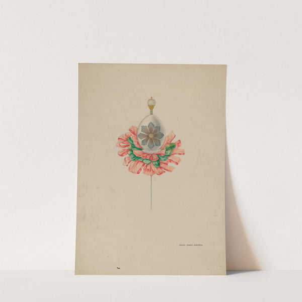 Cascarone (eggshell) Stick Pin by Harry Mann Waddell