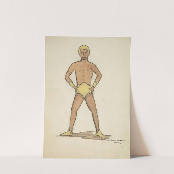 Case of Philip Lawrence: gold helmet, wristlets, briefs, and slippers (1934-1943) by Perry Watkins