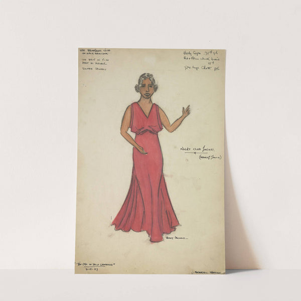 Case of Philip Lawrence: Night Club Singer(Francis Smity) in red gown (1934-1943) by Perry Watkins