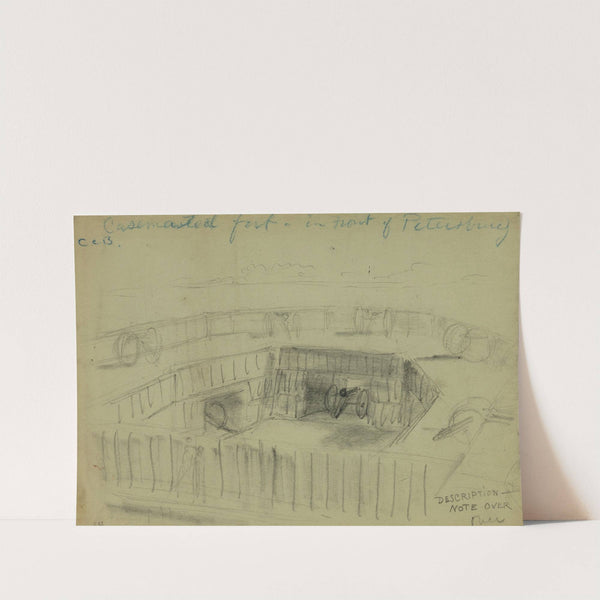 Casemented fort in front of Petersburg by Alfred Rudolph Waud
