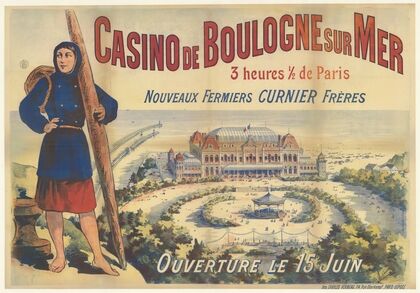 Casino de Boulogne sur Mer, 3 heures et demi de Paris. ouverture le 15 juin (1890-1900)