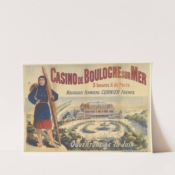 Casino de Boulogne sur Mer, 3 heures et demi de Paris. ouverture le 15 juin (1890-1900) by Imp. Charles Verneau