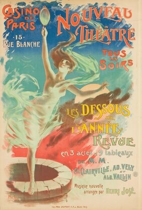Casino de Paris. Nouveau théâtre. Tous les soirs Les Dessous de l’année (ca. 1895)