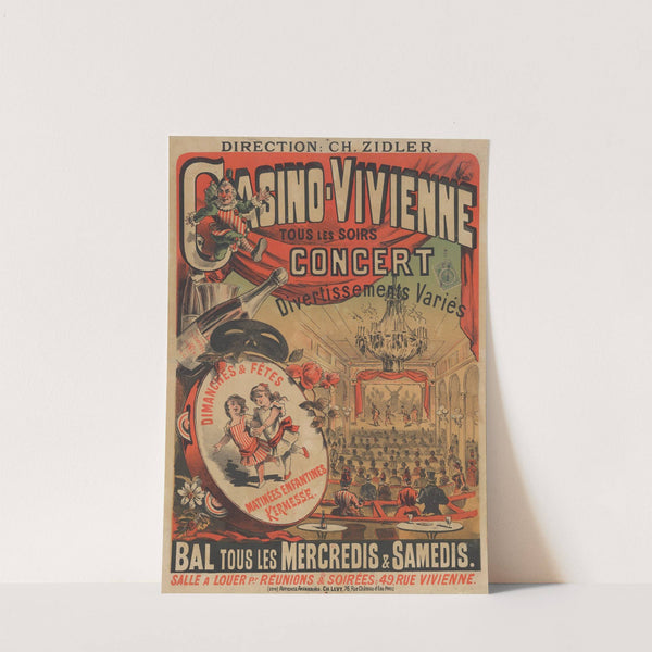 Casino-Vivienne, direction – Ch. Zidler. Tous les soirs, concert, divertissements variés (1887) by Imp. Charles Lévy