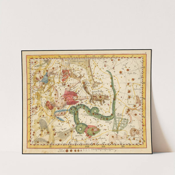 Cassiopea, Cepheus, der Kleine Bär, Drache (1805) by Johann Elert Bode