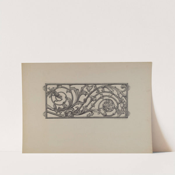 Cast Iron Window Grille by Austin L. Davison