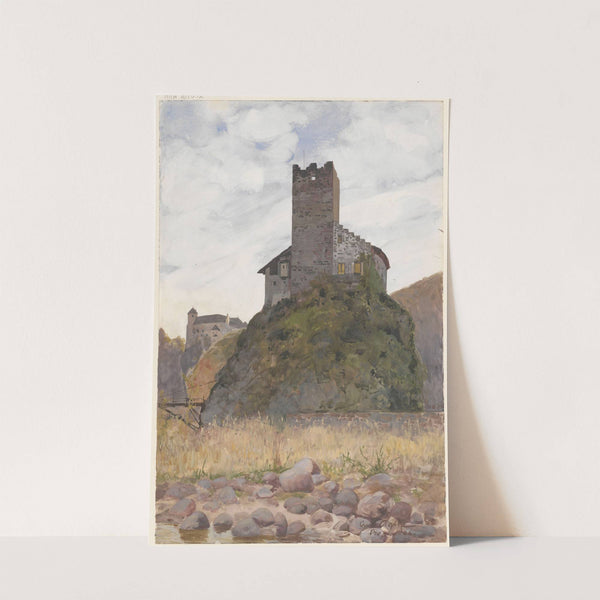 Castel Novale tower and view of Castel Runcolo in Bolzano (1906) by Curt Agthe