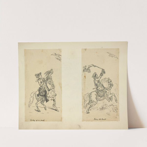 Casting off the hawk; Luring the hawk by Stewart Watson