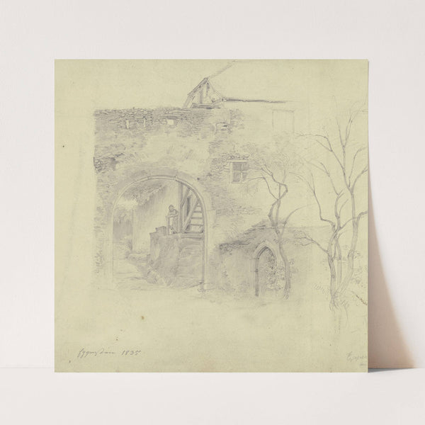 Castle gate in Eppstein (1835) by Jakob Fürchtegott Dielmann