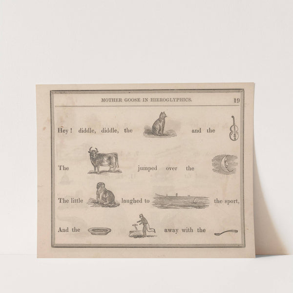 Cat, Fiddle, Cow, Moon, Dog, Sea, Dish, Ran, Spoon (1855) by Sherman & Co.