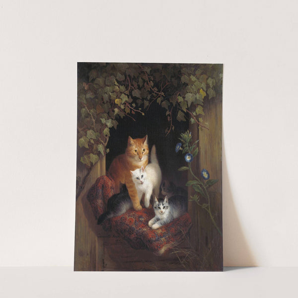 Cat with Kittens by Henriëtte Ronner-Knip