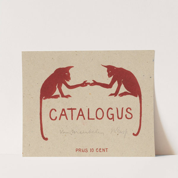 Catalogusomslag met twee apen (1900) by Theo van Hoytema