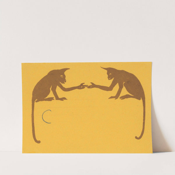 Catalogusomslag met twee apen. (1900) by Theo van Hoytema