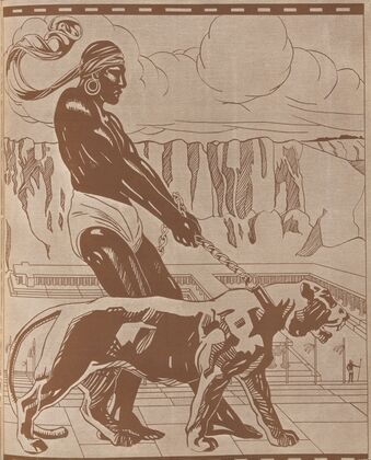 Nubian with tiger (1927)