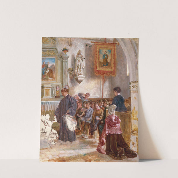 Catéchisme dans une église by Auguste Dutuit