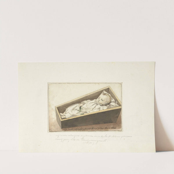 Catherina ter Borch in haar doodskistje by Gerard ter Borch