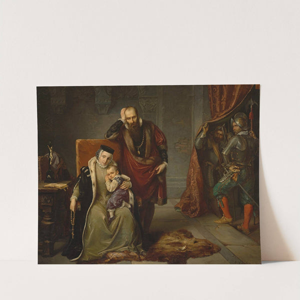 Catherine Jagiellon with her son Sigismund in prison by Józef Simmler