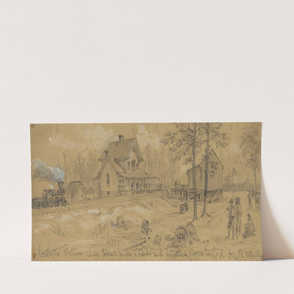 Catletts Station where Stuart made a raid and captured Popes baggage (1862) by Alfred Rudolph Waud